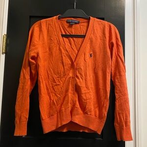 Ralph Lauren Polo orange cardigan